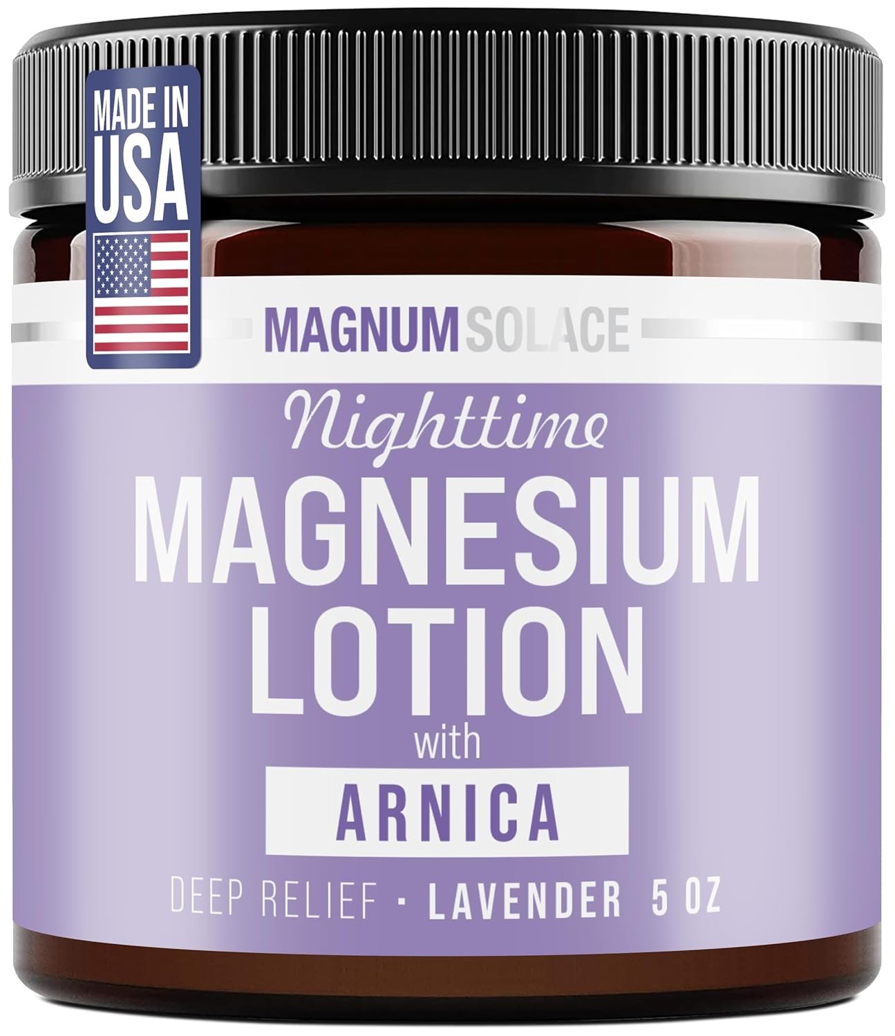 Magnum Solace Nighttime Magnesium Lotion with Arnica, 5 oz
