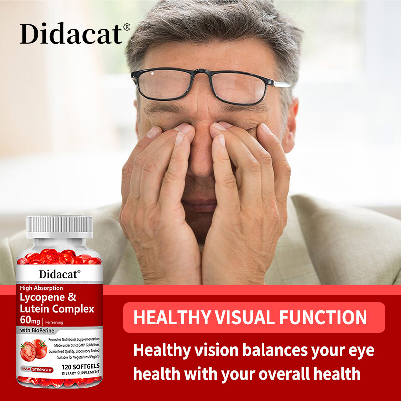 Lycopene & Lutein Complex 60mg per serving 30/60/120 Softgels (Non-GMO)