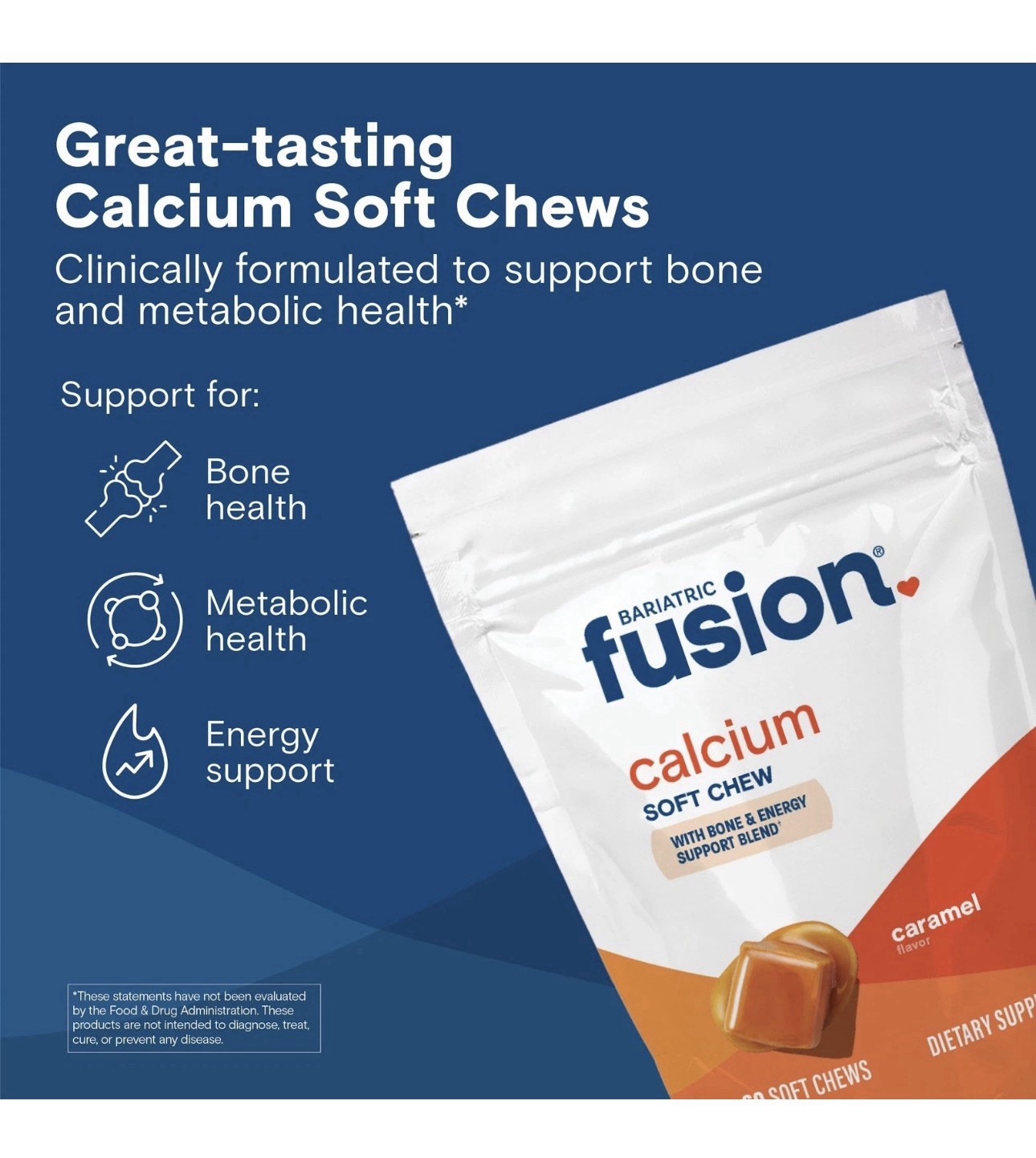 Bariatric Fusion Calcium Supplement Chews | 60 Count (Pack of 1)