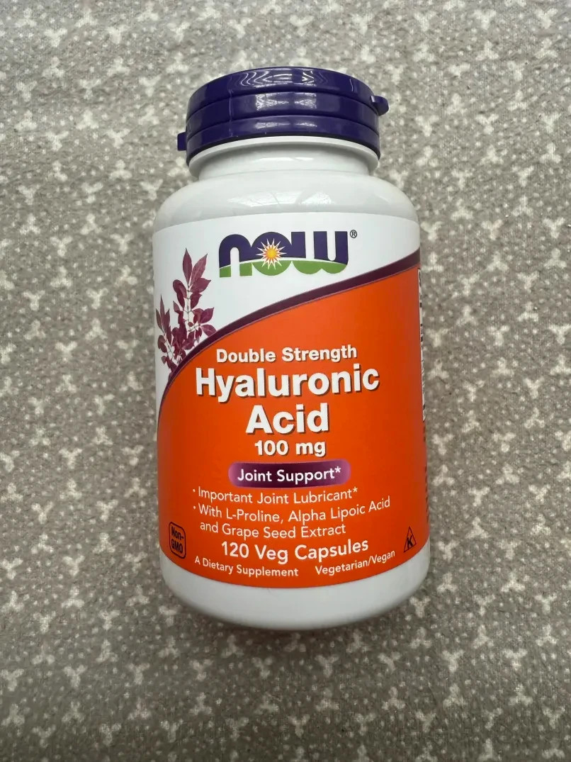 NOW Foods Supplements Hyaluronic Acid 100 mg Double Strength 120 Veg Capsules