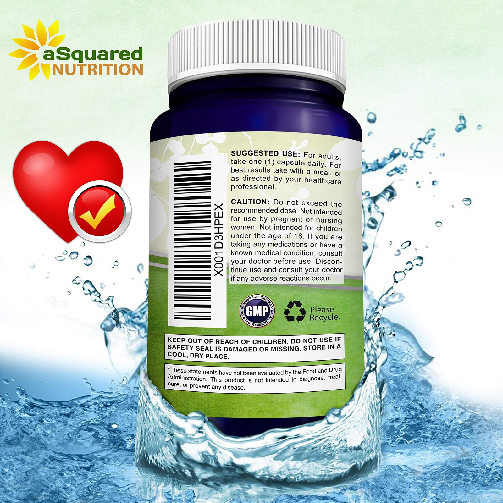 aSquared Nutrition CoQ10 (400mg Max Strength, 100 100 Count (Pack of 1)
