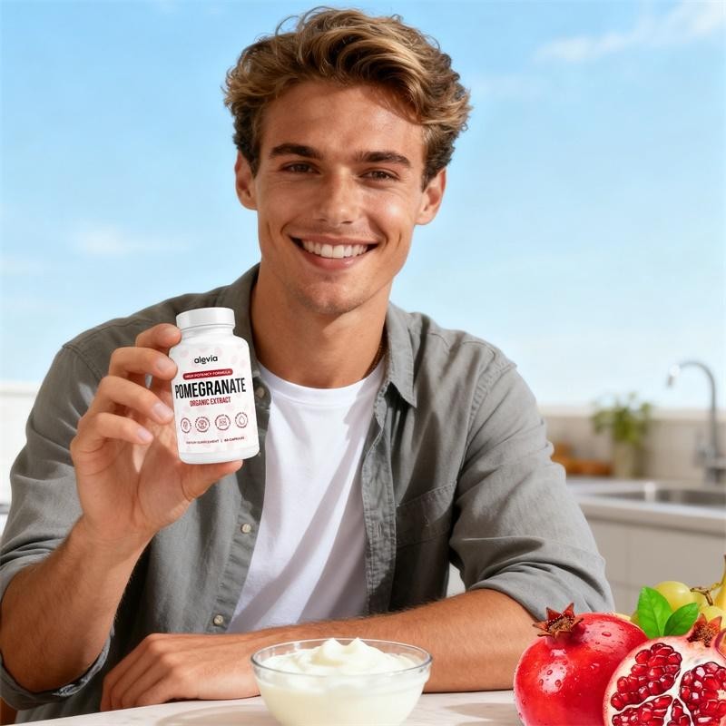 Alevia Pomegranate Capsules 60ct Organic Extract Antioxidant Immune Heart Suppor