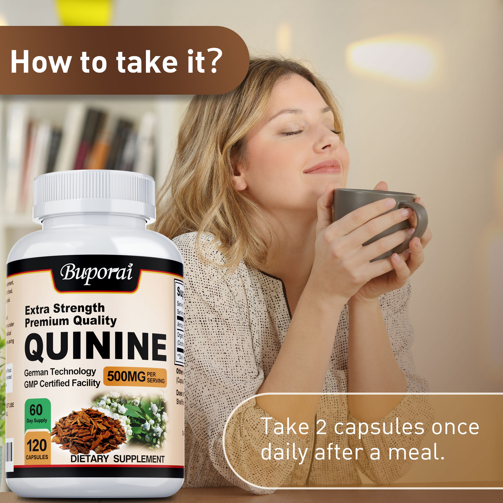 Quinine Capsules 500mg – Support Leg Cramps, Stomach Health & Immune System