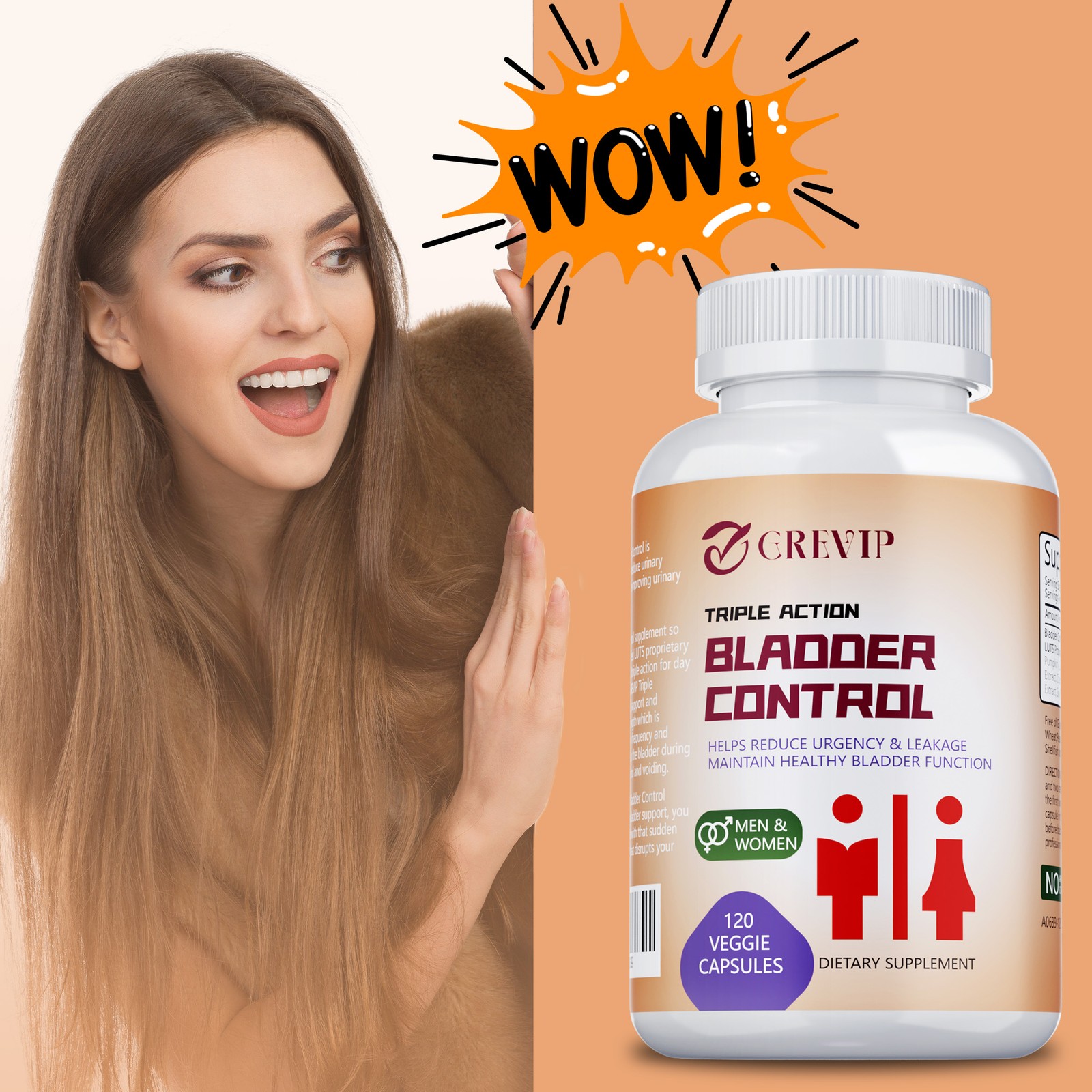 Triple Action Bladder Control – Go to Toilet Less Frequently Urinate Relief
