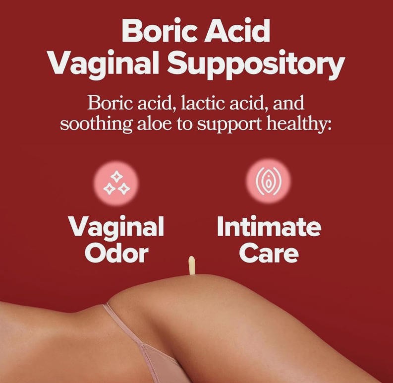 O Positiv URO 12 pieces with Boric Acid Boric Acid Vaginal Suppository