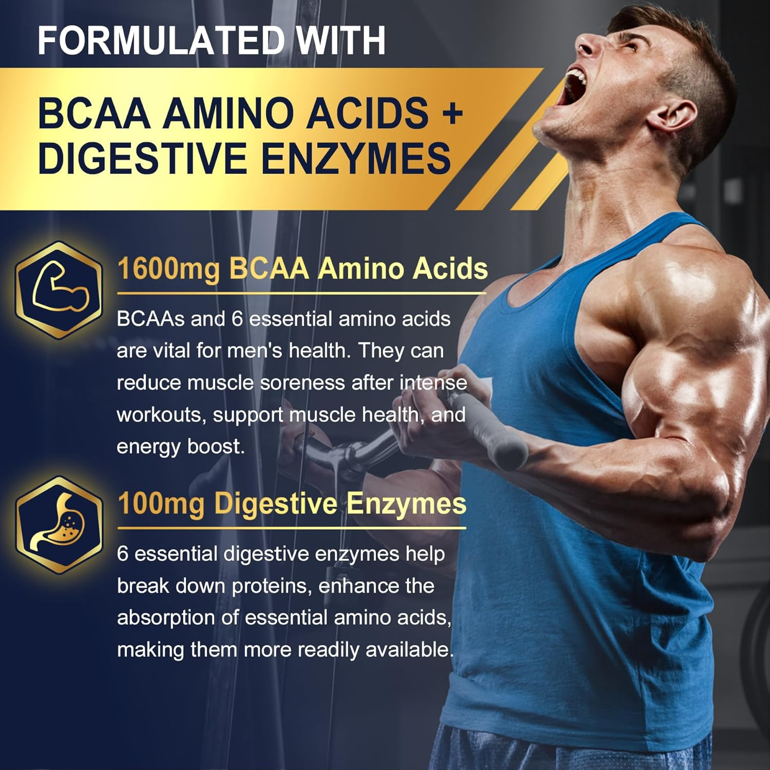 Methylated Multivitamin for Men Gummies, BCAA Amino Acids, Zinc, Daily Vitamin a