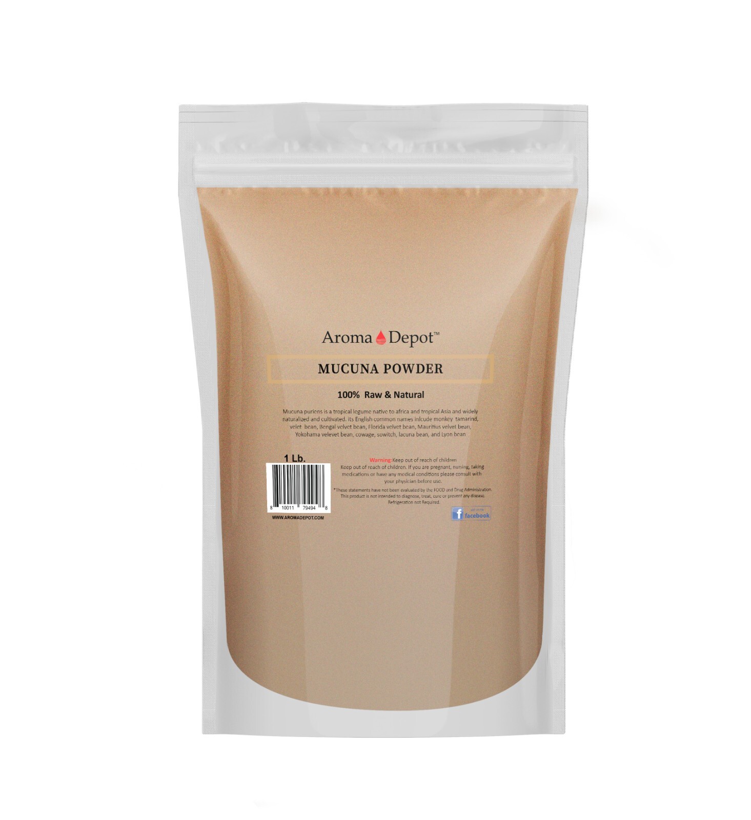 2 lb. Mucuna Pruriens Bean Extract Powder Haba del Terciopelo Raw JAR