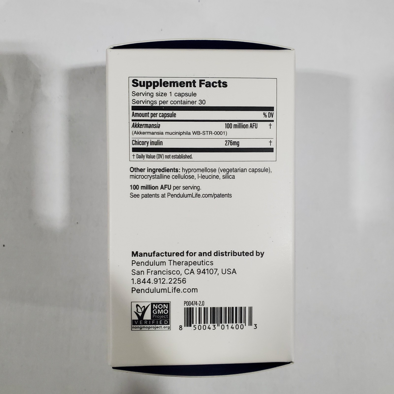 Pendulum Akkermansia 30 Capsules EXP 02/2028 Replenish keystone strain