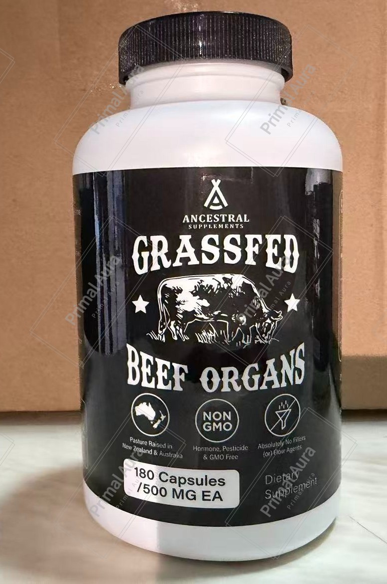 Ancestral Supplements Grass Fed Beef Organ Supplement Supports EXP:09/2028