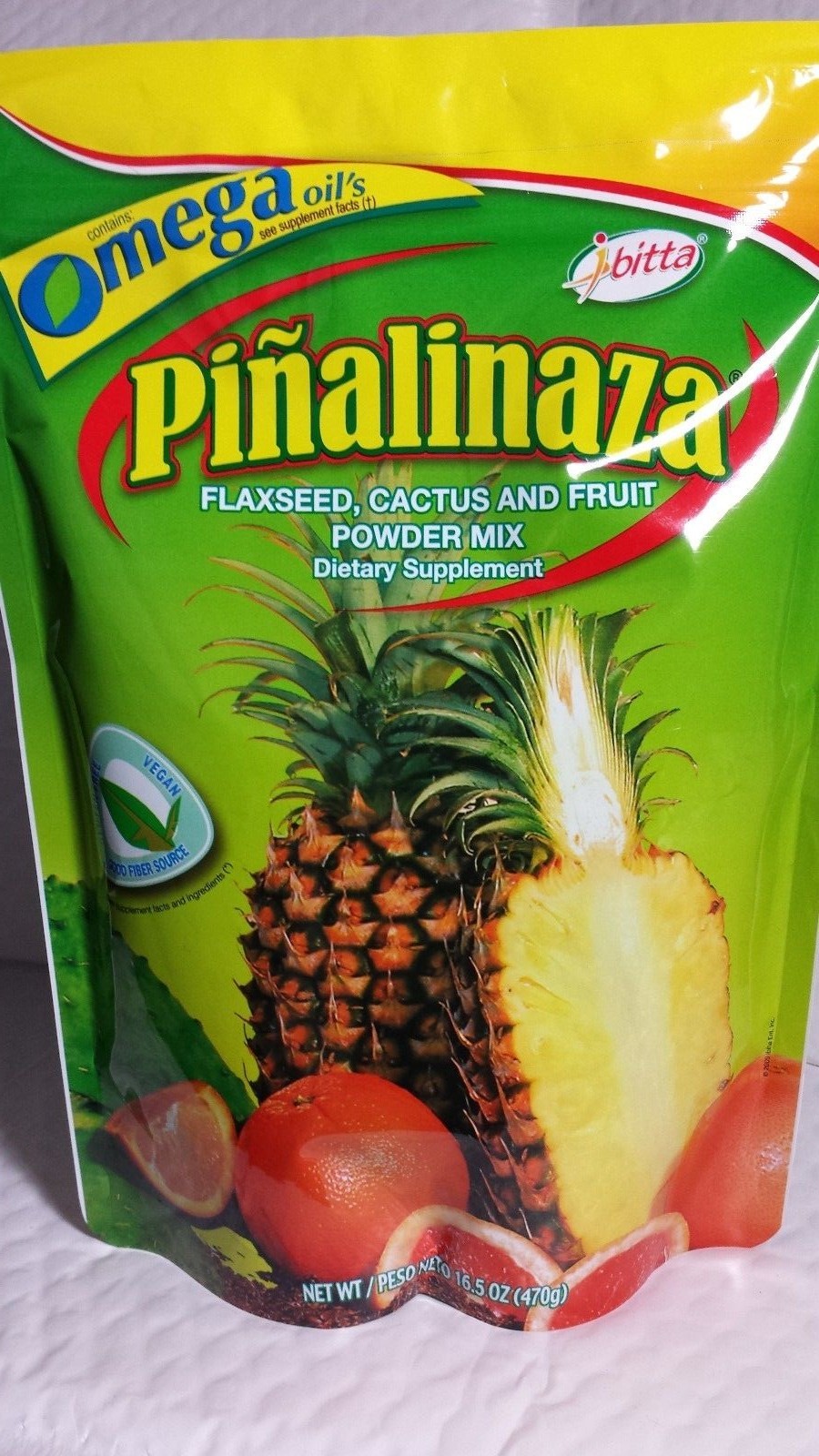 PINALINAZA IBITTA FLAXSEED WITH OMEGA OILS 16.5 OZ 01/2025 UNISEX POWDER NEW