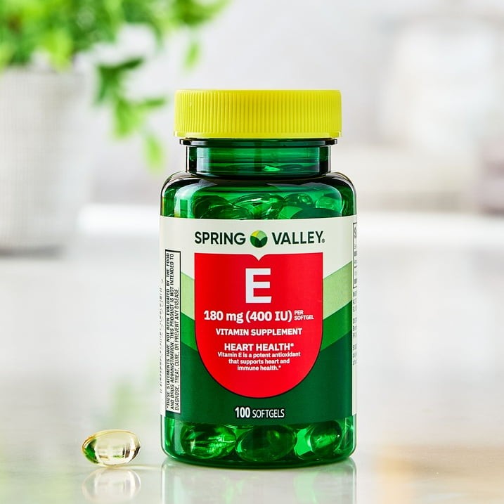Spring Valley Vitamin E 180mg Softgels Heart Health 100 Count