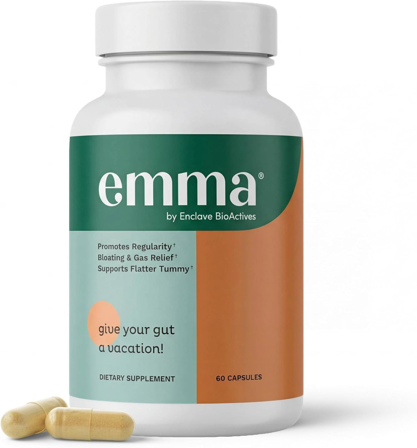 1-3Pack Emma Gut Health Supplement 180 Capsules for Bloating Relief & Leaky Gut