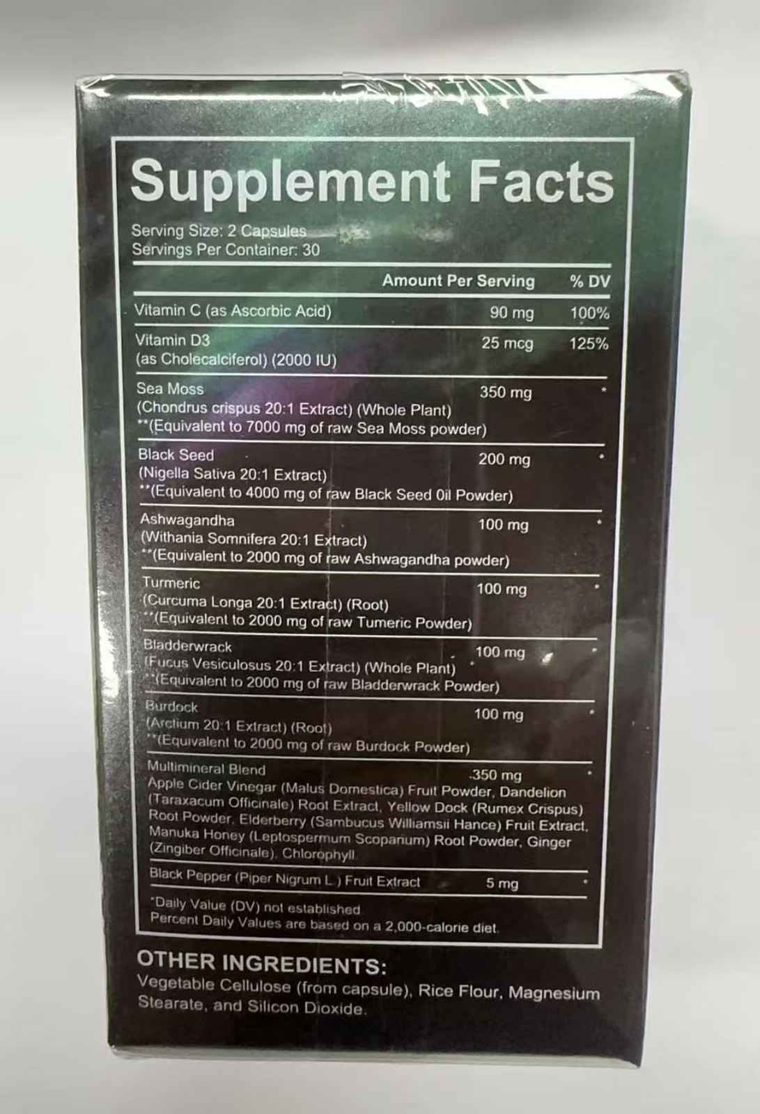 Sea Moss Black Seed Oil Ashwagandha Ginger, Sea Moss Capsule Supplement with …