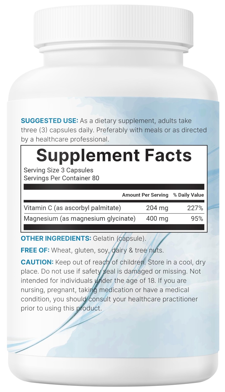 Micro Ingredients Pure Magnesium Glycinate 400mg Per 240 Count (Pack of 1)