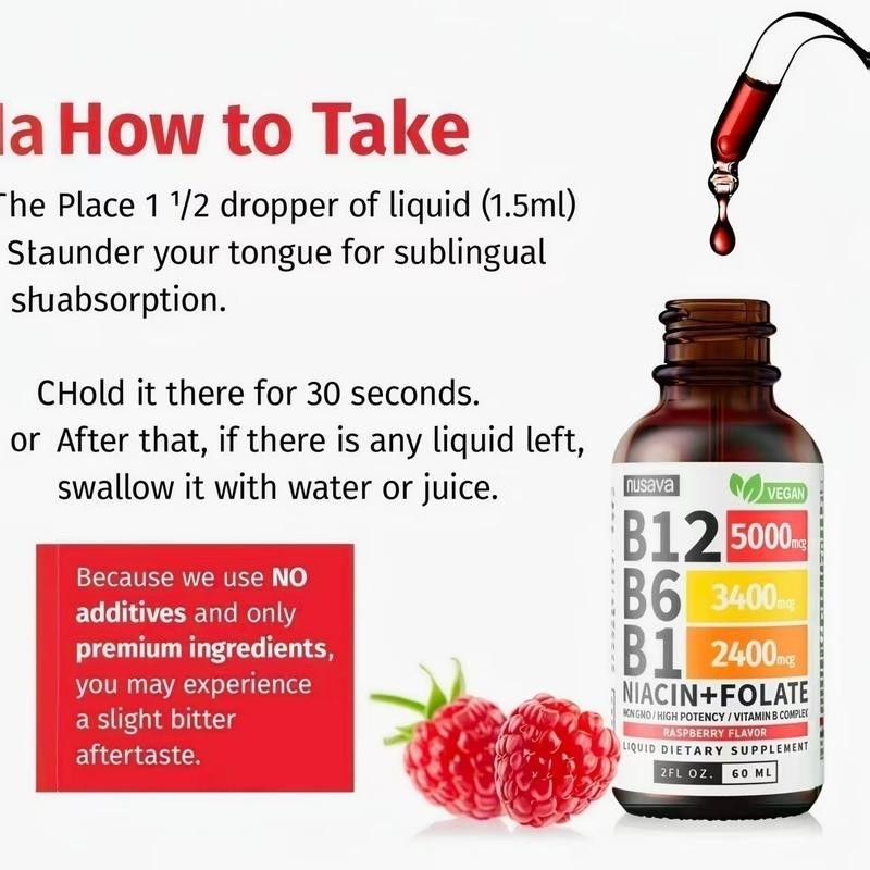 Vitamin B12 Sublingual Vitamin B Complex B12,Vitamin B12 and B6 Liquid Drops