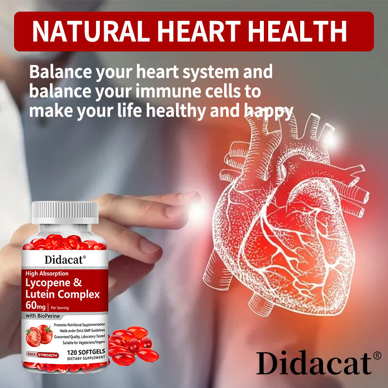 Lycopene & Lutein Complex 60mg per serving 30/60/120 Softgels (Non-GMO)