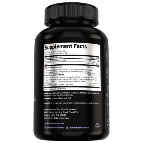 Vital Vitamins Multi Collagen Complex Plus Biotin, Hyaluronic Acid & VIT. C |