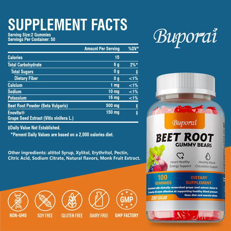 Beet Root 200pcs – Blood Pressure Support, for Heart & Circulation Support