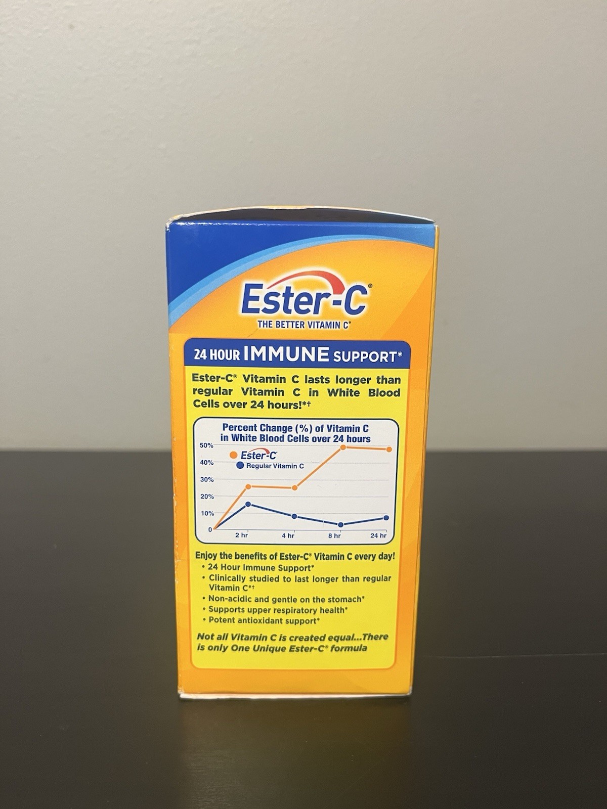 Ester-C Vitamin C 1000 mg Coated Tablets, Immune System Booster Supplement 120ct