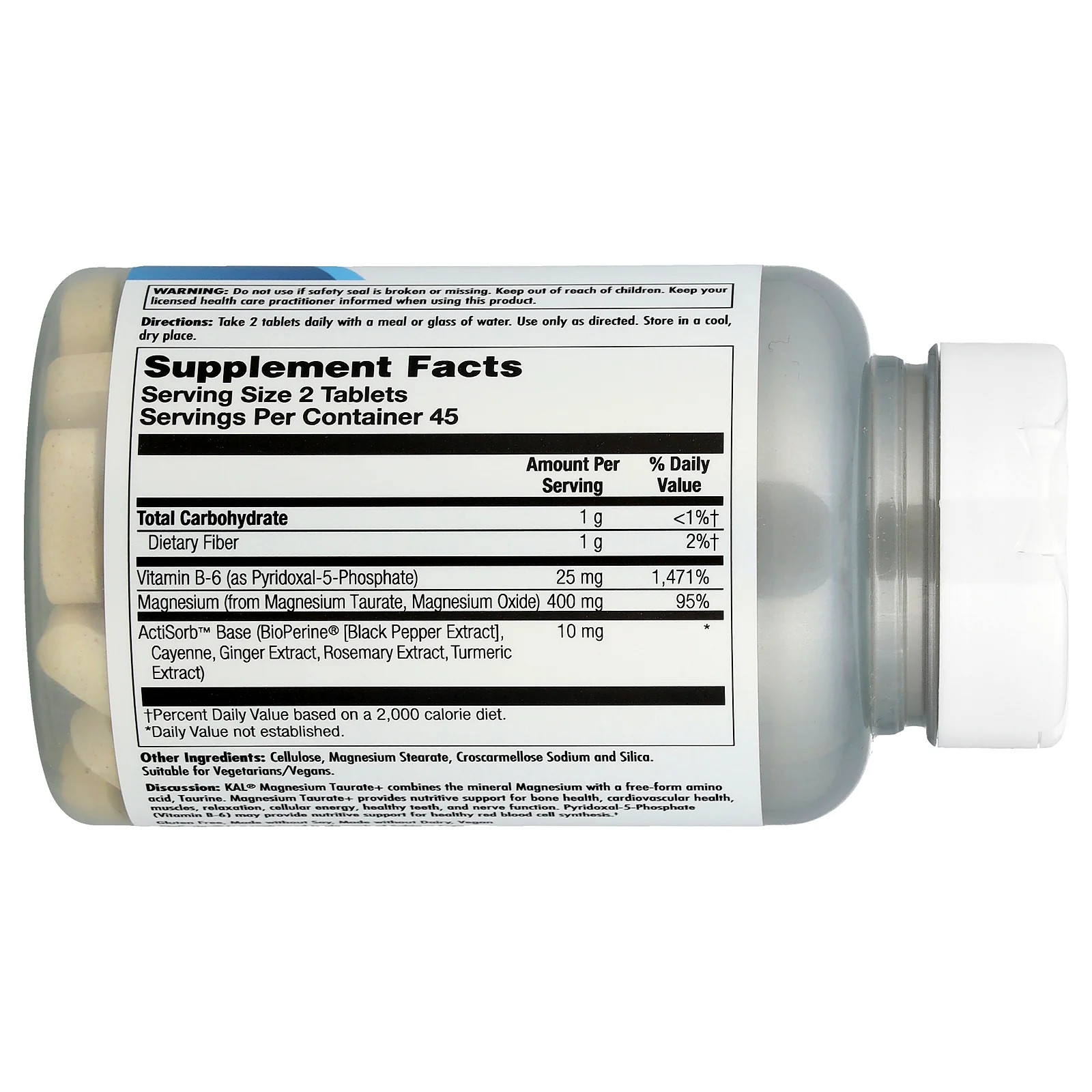2 X KAL, Magnesium Taurate+, 90 Tablets