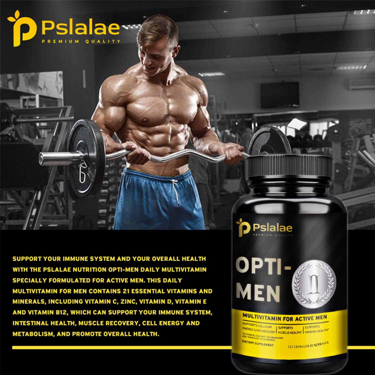 120pcs Opti-Men – Multivitamins & Minerals-Immune, Cellular Energy & Metabolism