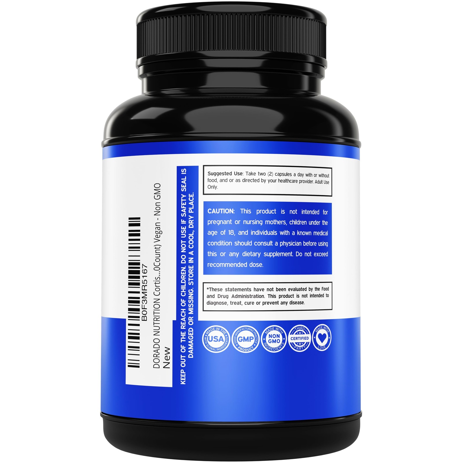 Cortisol Supplements for Women & Men with 14 in1 Blend 60 Count (Pack of 1)