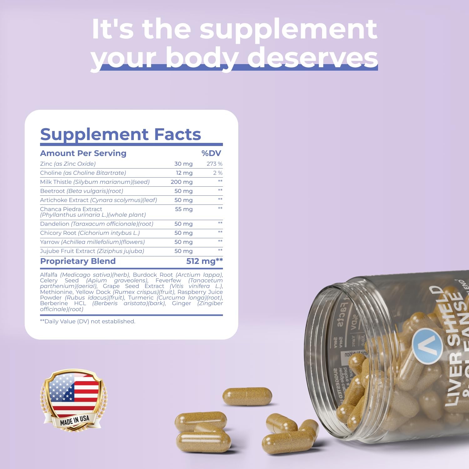 Avenir Nutrition Liver Shield & Cleanse | Herbal 60 Count (Pack of 3)