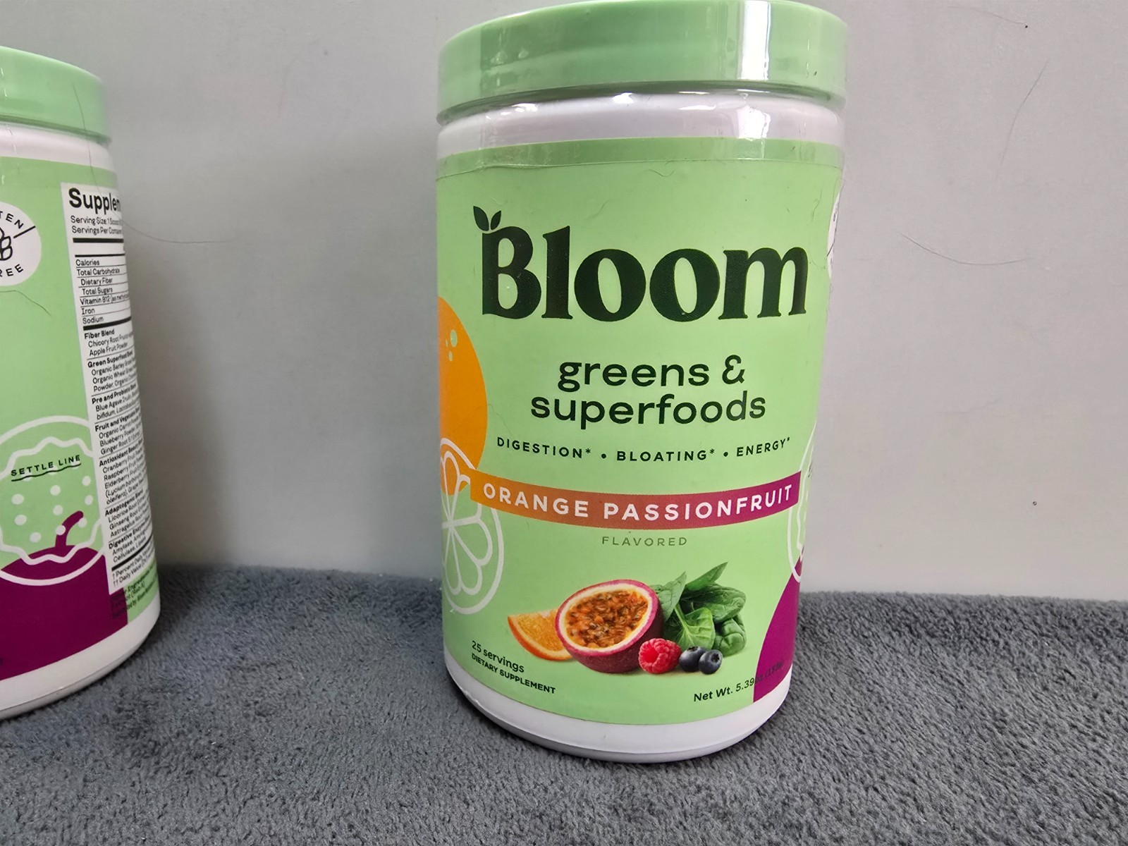 (2) BLOOM NUTRITION Greens and Superfoods Powder – Orange Passion Fruit – 5.39oz