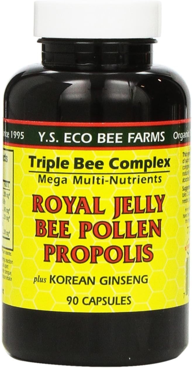 90 Count Ginseng-Infused Royal Jelly, Bee Pollen & Propolis for Kids’ Health