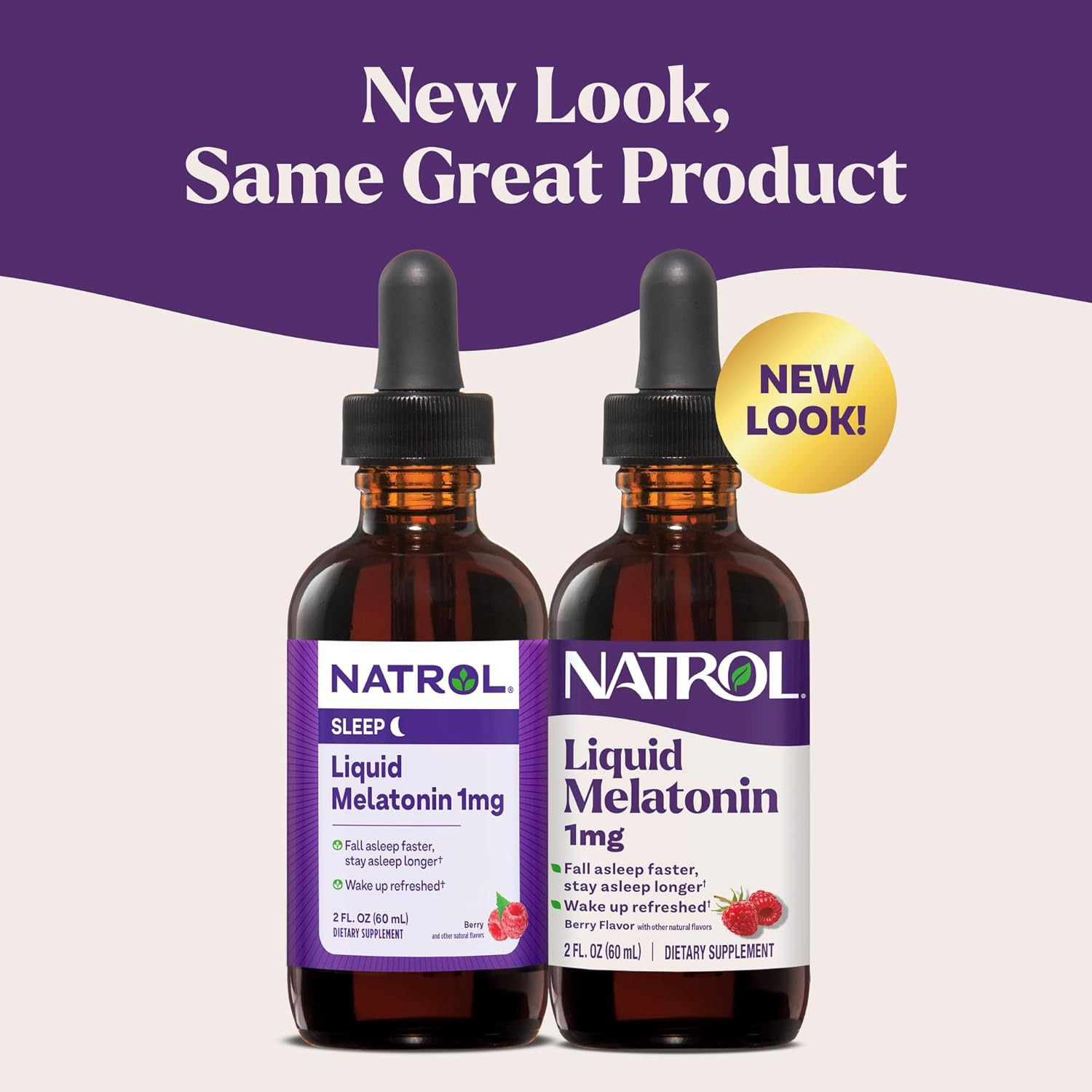 Liquid Melatonin 1 Mg, Adult Melatonin Supplement to Fall Asleep Faster and S…