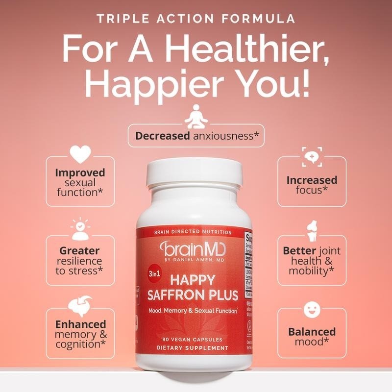 Saffron Plus Supplement Positive Mood Support Multivitamin Gluten Free