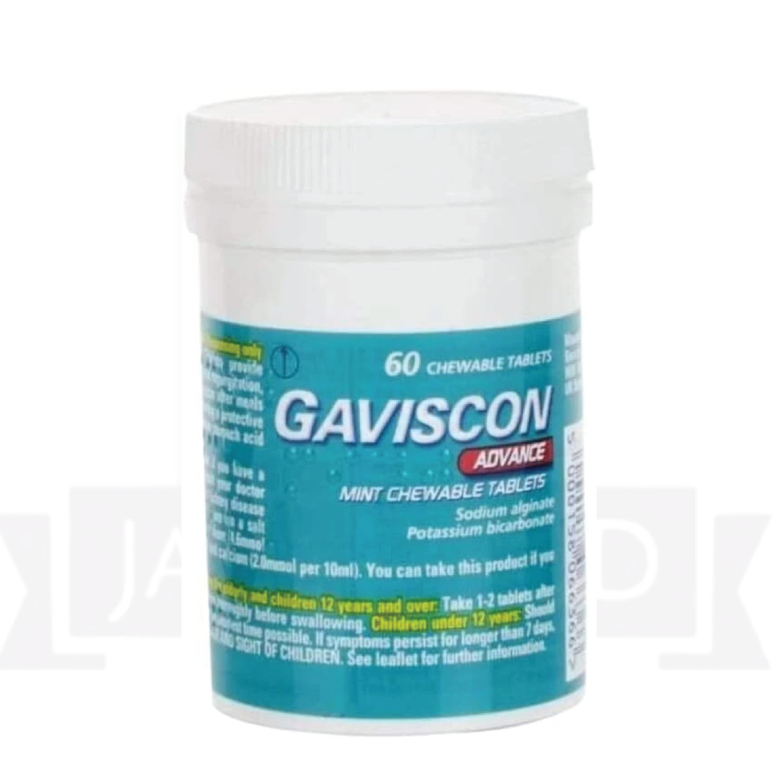 Gavi-scon Advance Chewable Mint Tablet 60ct – 7PACK