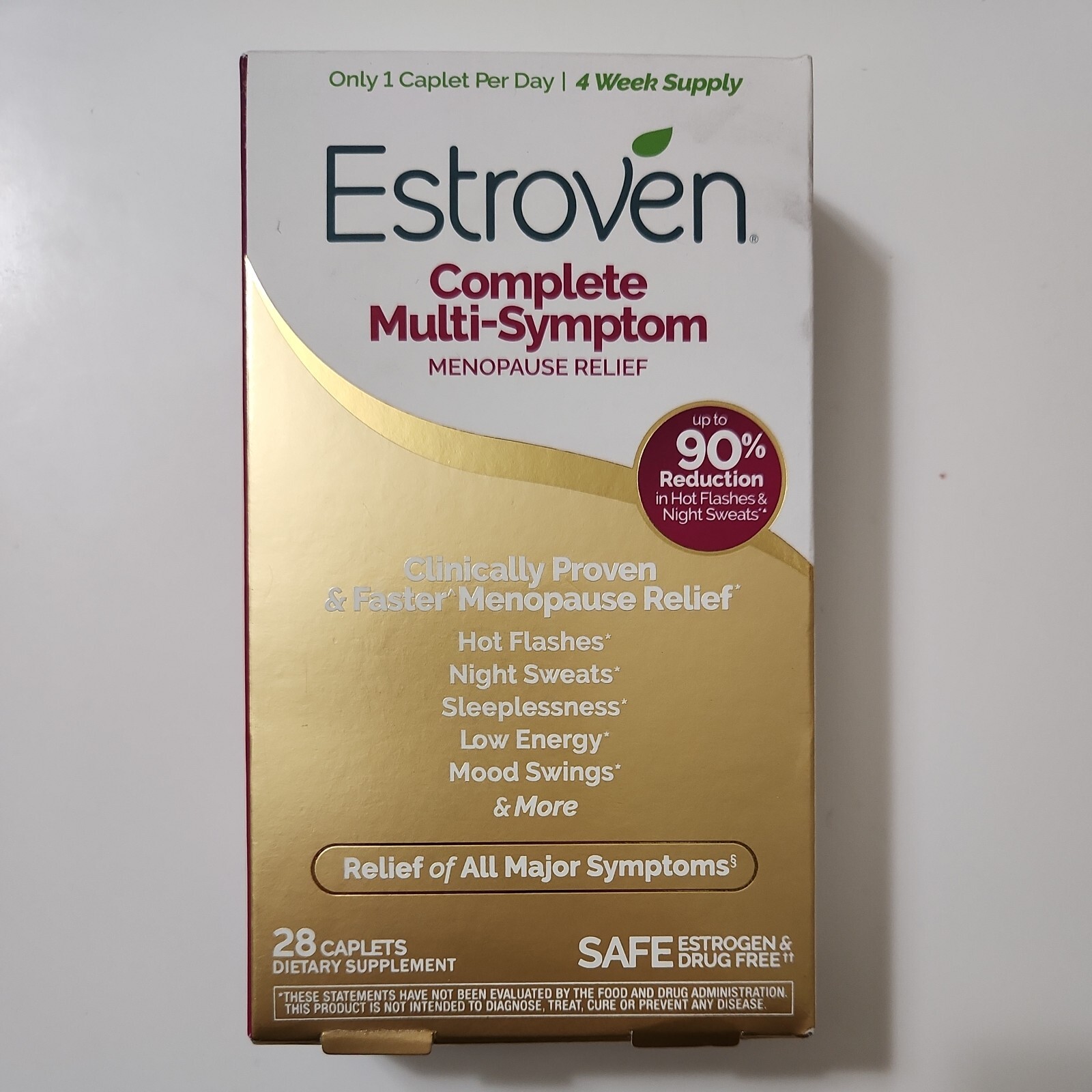 Estroven Complete Menopause Relief 28 Vegetarian Caplets Exp 2025+