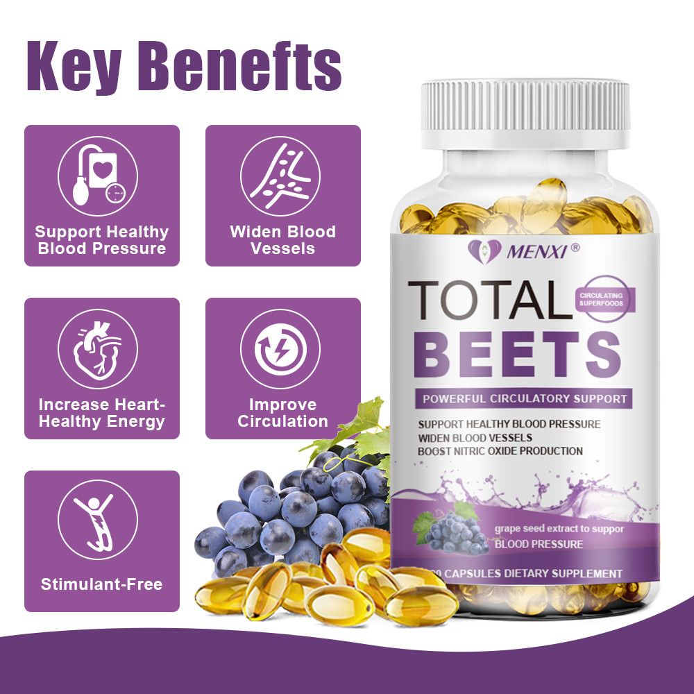 Total Beets Circulation Superfood Beet Root with Blood Pressure Support 120ct