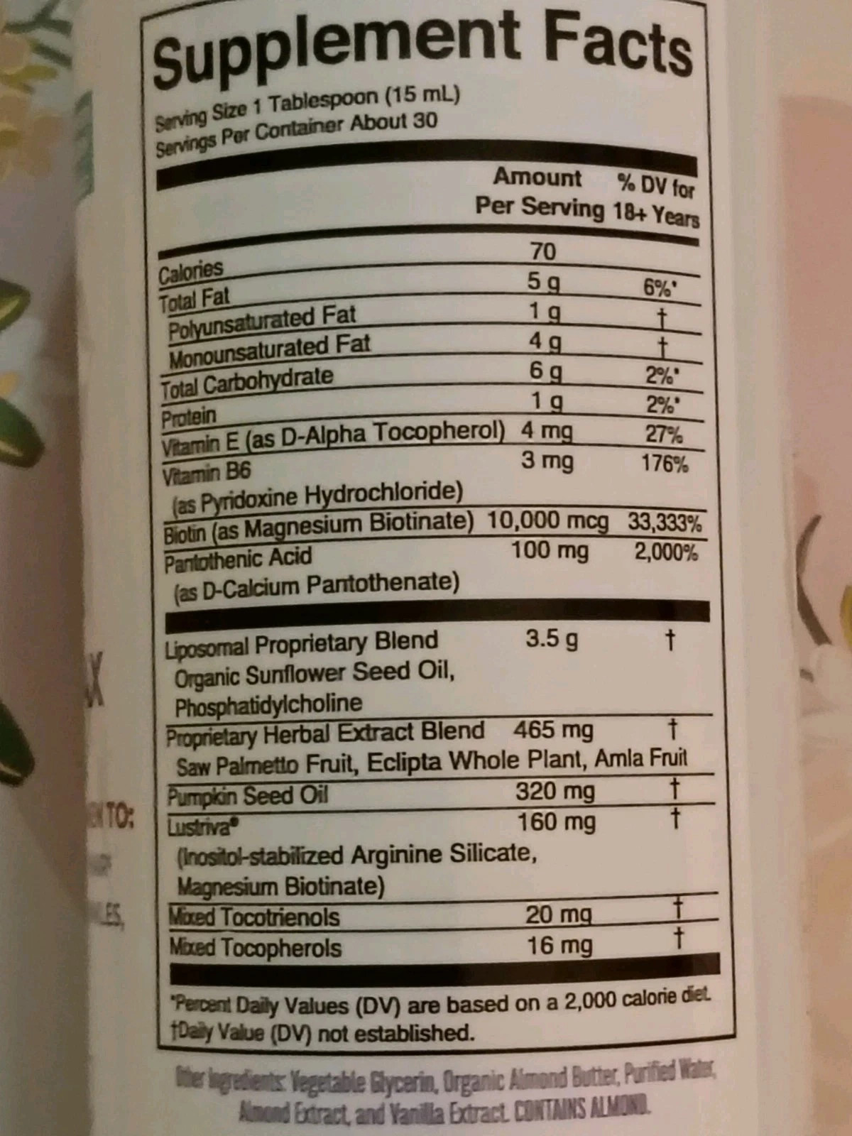 MARY RUTH’S HAIR GROWTH MAX Lipsomal With Lustriva 15.22oz 2 Bottles