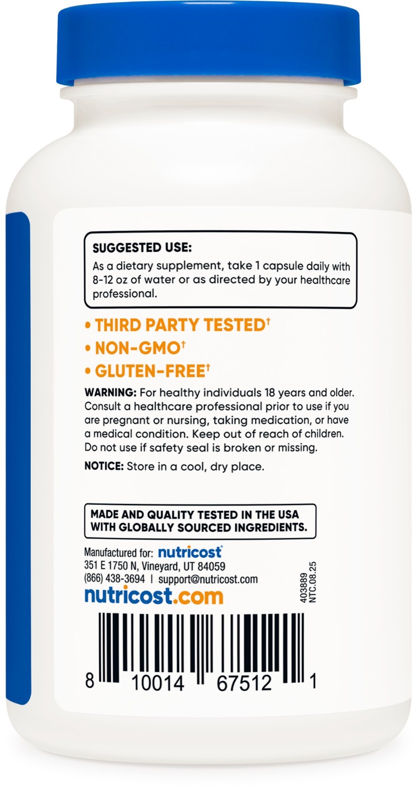 Nutricost 5-HTP 100mg, 240 Capsules (5-Hydroxytryptophan) – Gluten Free, Non-GMO