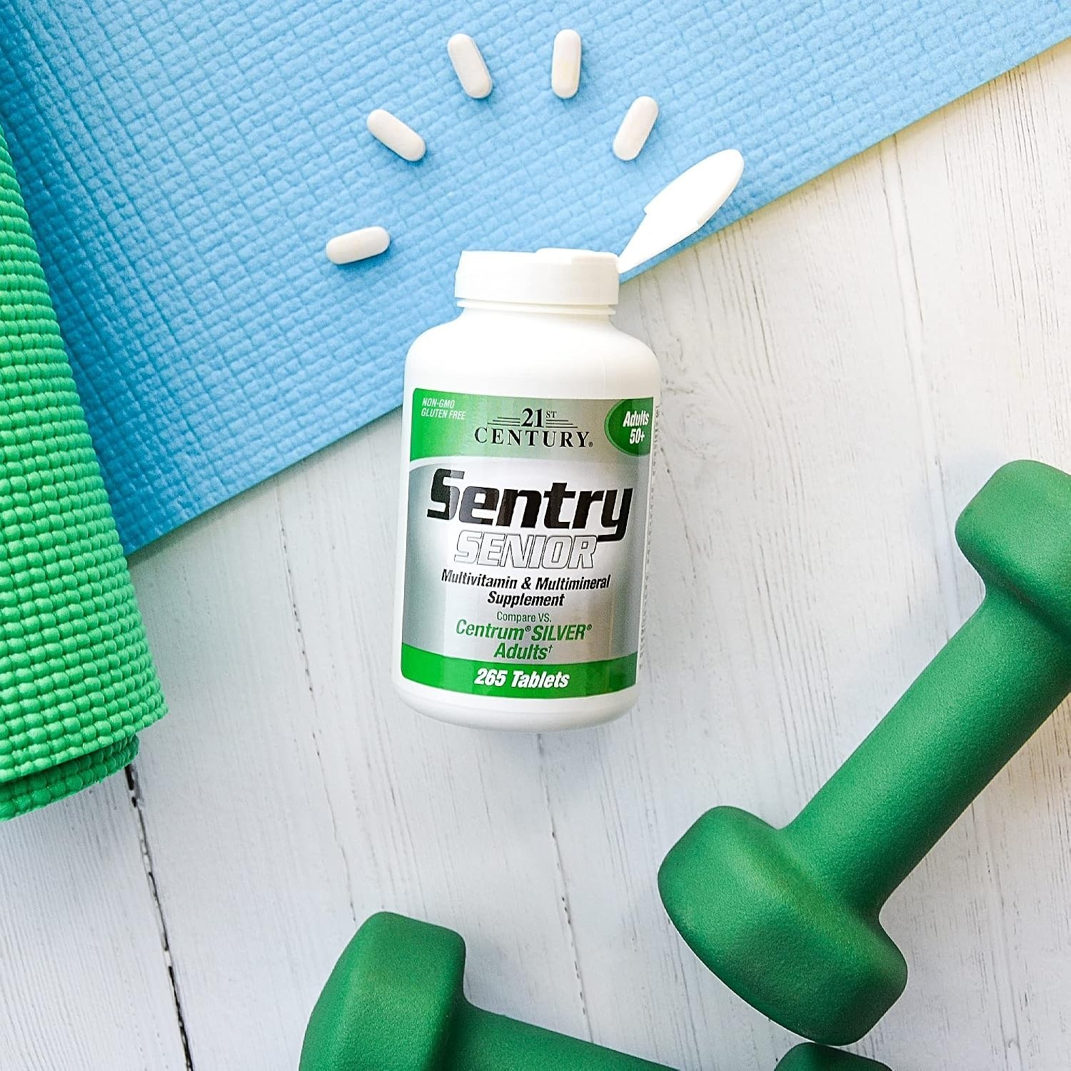 Economy Pack of 2 Sentry Senior Tablets, Gluten-Free Daily Vitamins for 9