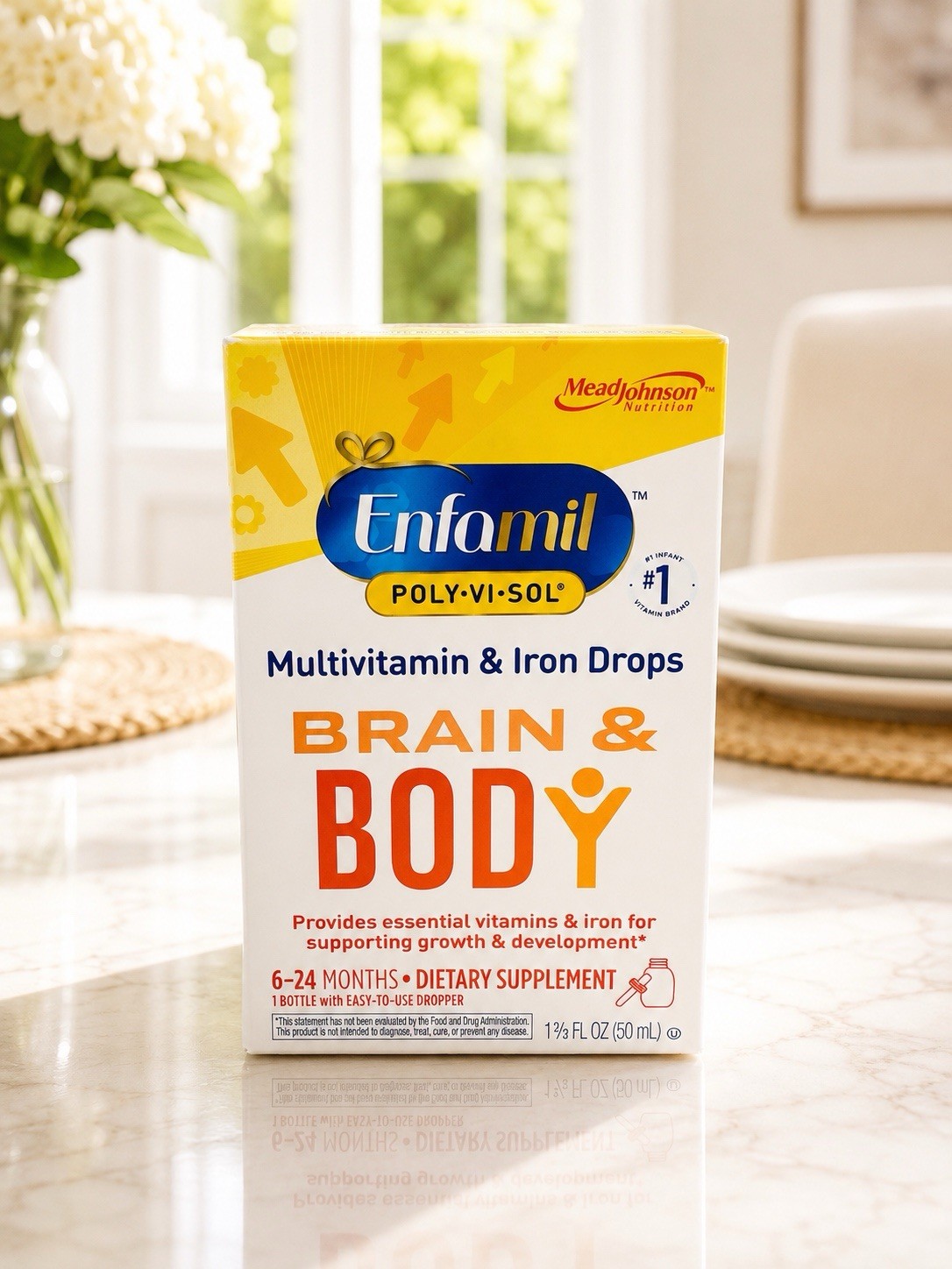 Enfamil Poly-Vi-Sol Multivitamin & Iron Drops 1.67 fl oz 50 mL Exp 04/2027