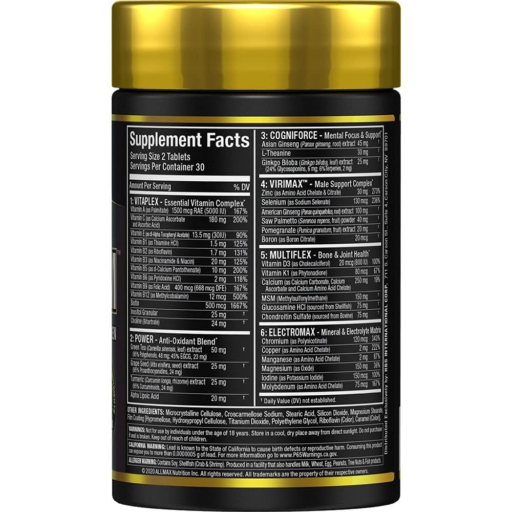 AllMax Nutrition – Vitaform – Multi-Vitamin 60 Count (Pack of 1), No Color