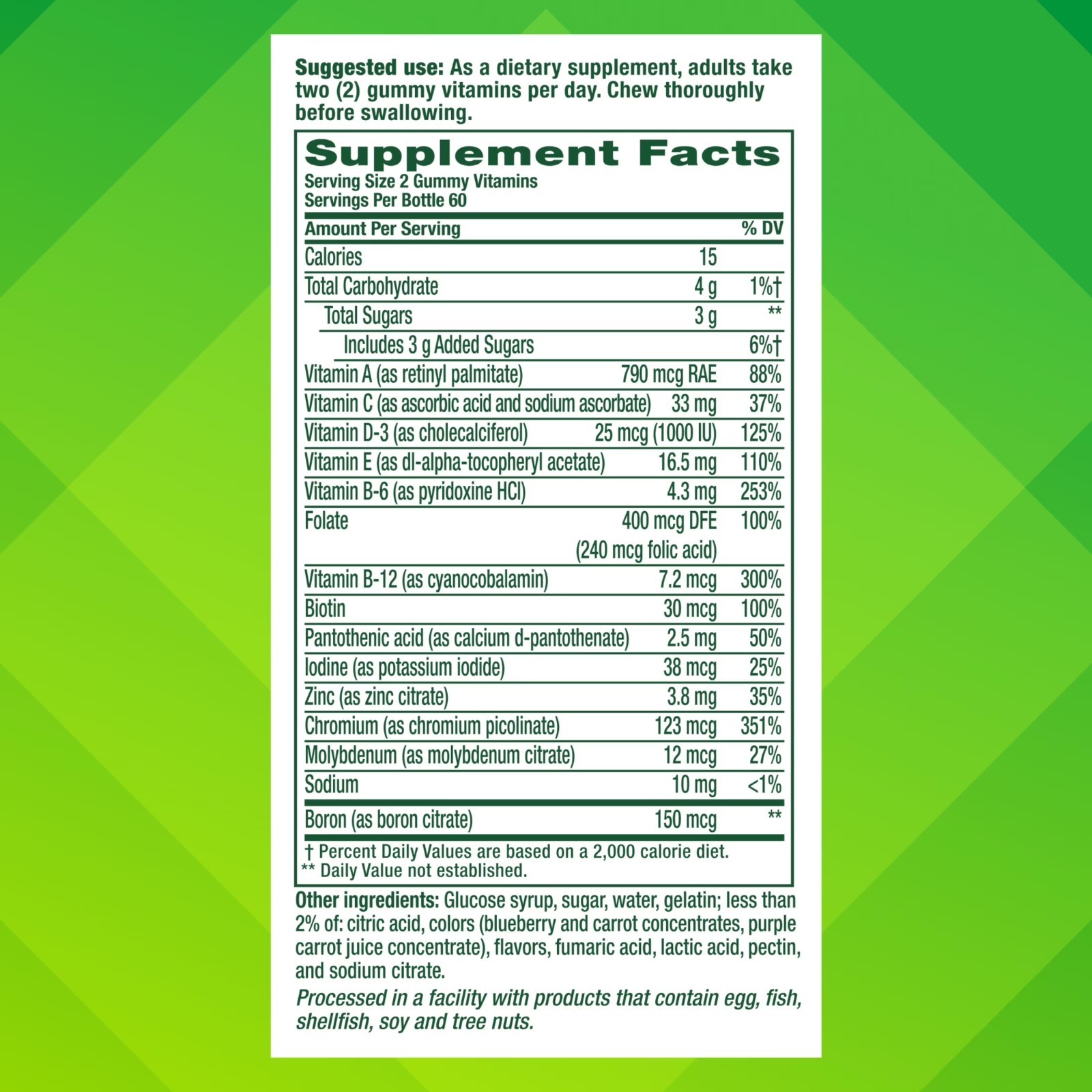 vitafusion Adult Gummy Vitamins for Men Vitamins ACE 120Ct