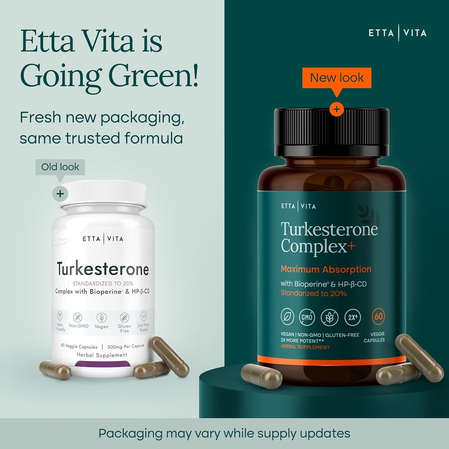 Turkesterone 2X Strength Vegan Supplement | Pure Ecdysterone 60 Capsules USA