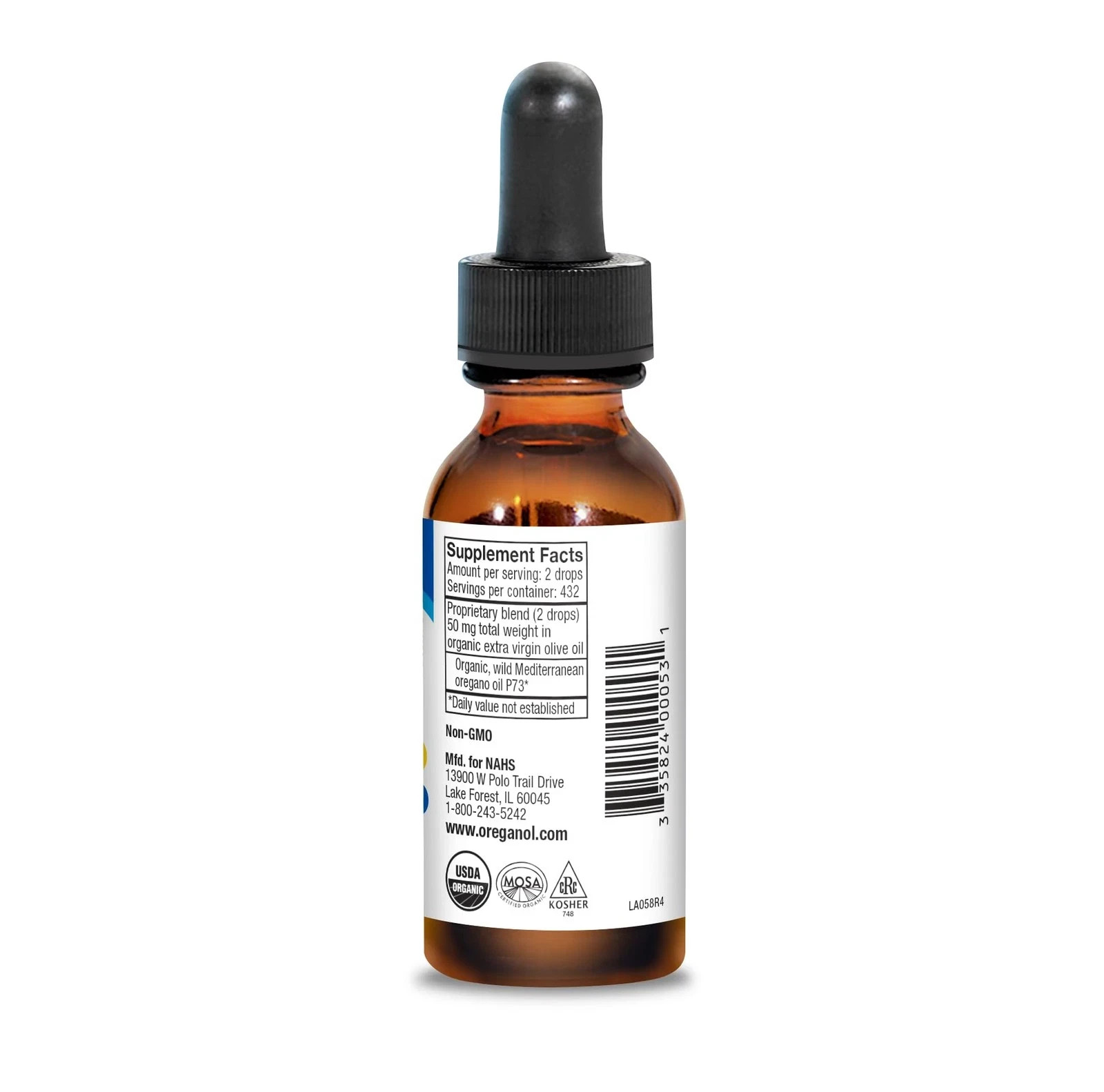 NORTH AMERICAN HERB & SPICE Oreganol – 1 fl. oz. – Unprocessed, Wild