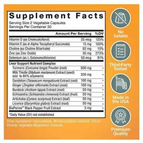 🛡️Force Factor ~ Liver Detox + Cleanse ~ 60 Caps ~ Sealed ~🛡️