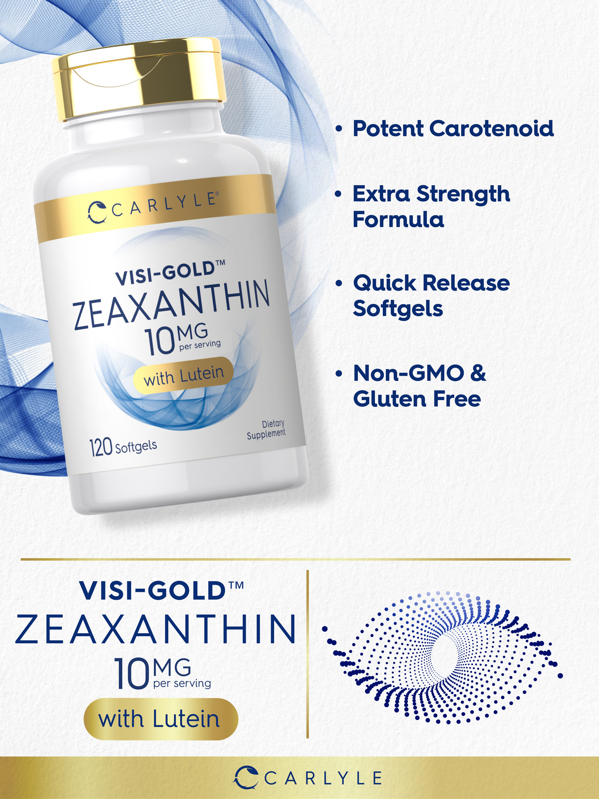 Zeaxanthin 14mg | 120 Softgels | Non-GMO, Gluten Free Supplement | by Carlyle