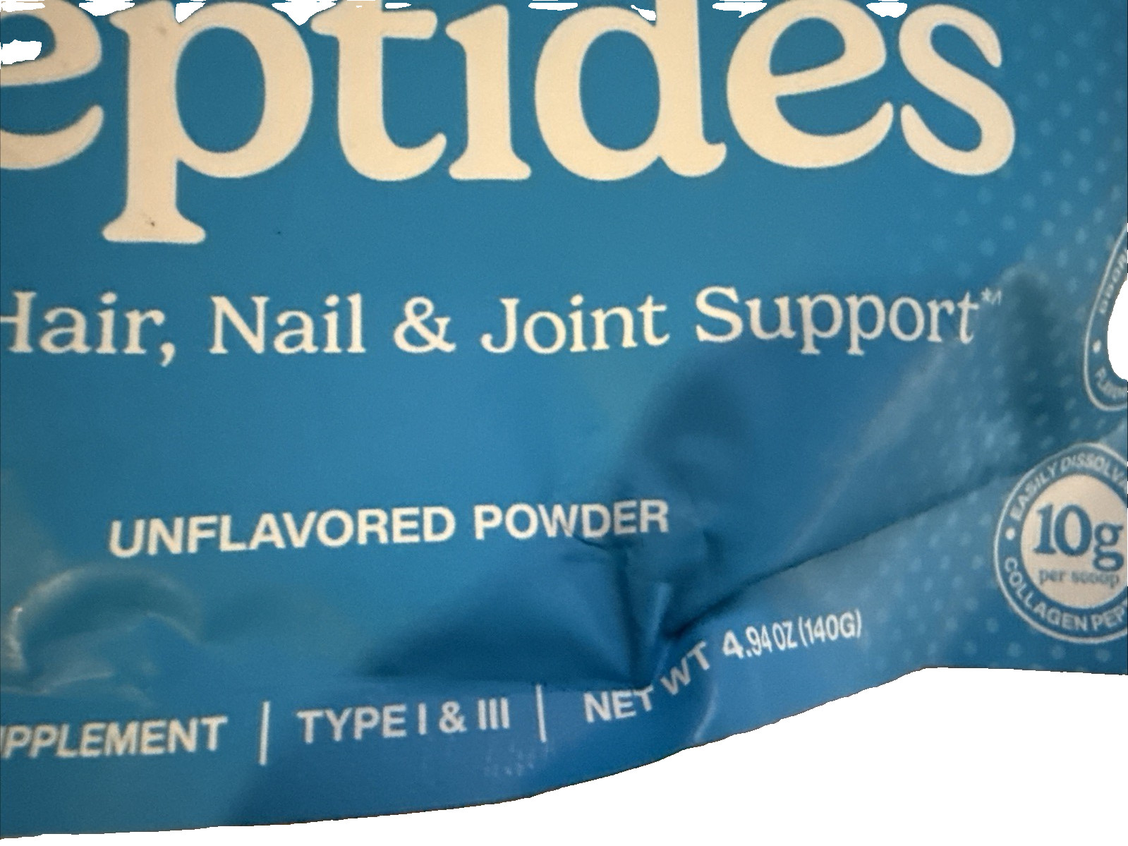 Collagen Peptides Powder Unisex Hydrolyzed Types I & III 14 Serving EXP 8/28 NEW