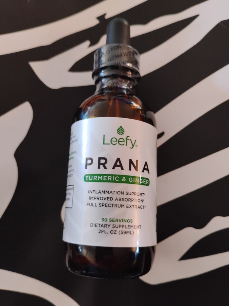 Leefy Organics 3 PACK!! PRANA 2FL Oz 59ml X3 Tumeric And Ginger Sealed New
