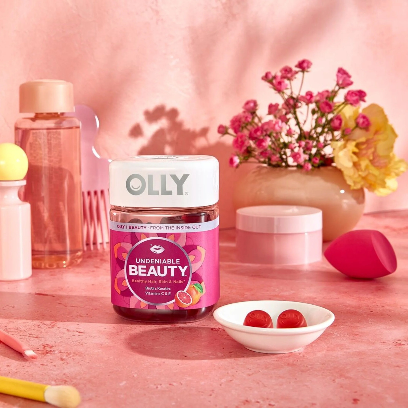 OLLY Undeniable Beauty Gummies, Biotin, Keratin, Supplement for Hair, Skin, Nail