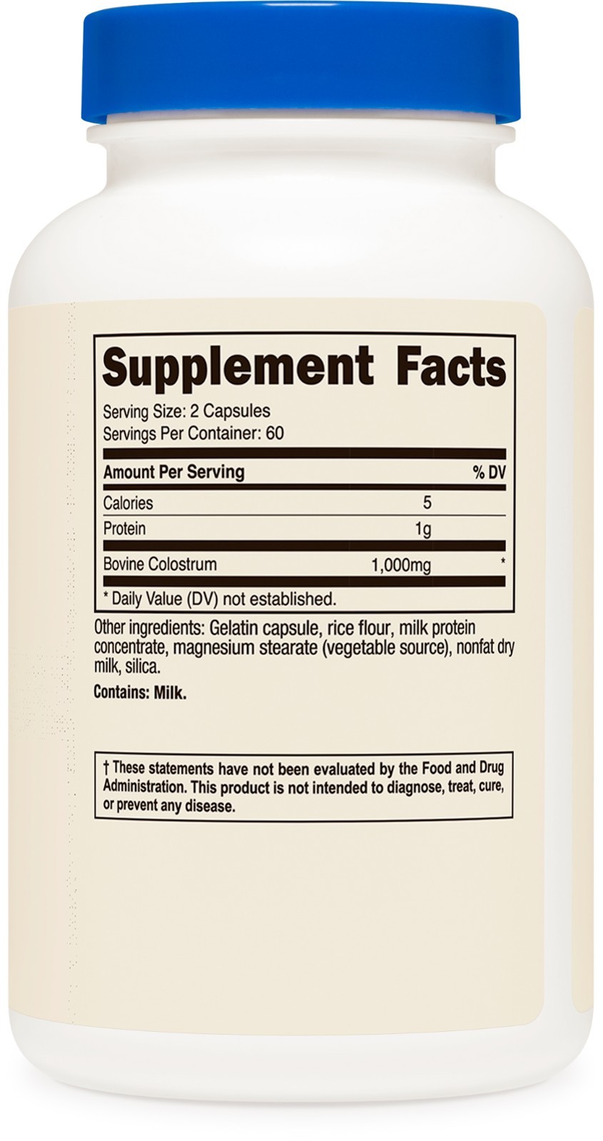 Nutricost Colostrum Capsules 500mg, 120 Capsules – Gluten Free, Non-GMO