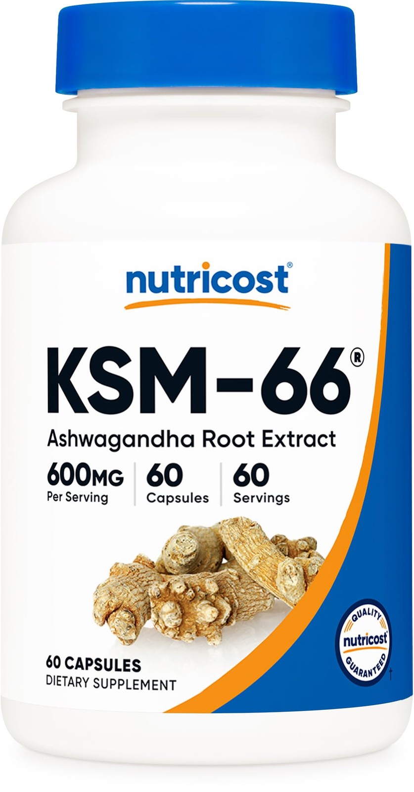 Nutricost KSM-66 Ashwagandha Root Extract 600mg, 60 60 Count (Pack of 1)