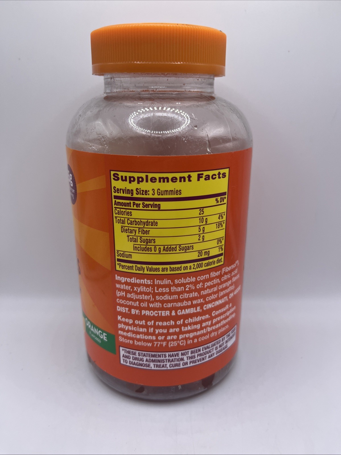 Metamucil Fiber Gummies for Adults, No Sugar Added Orange Flavor. EXP : 7/26